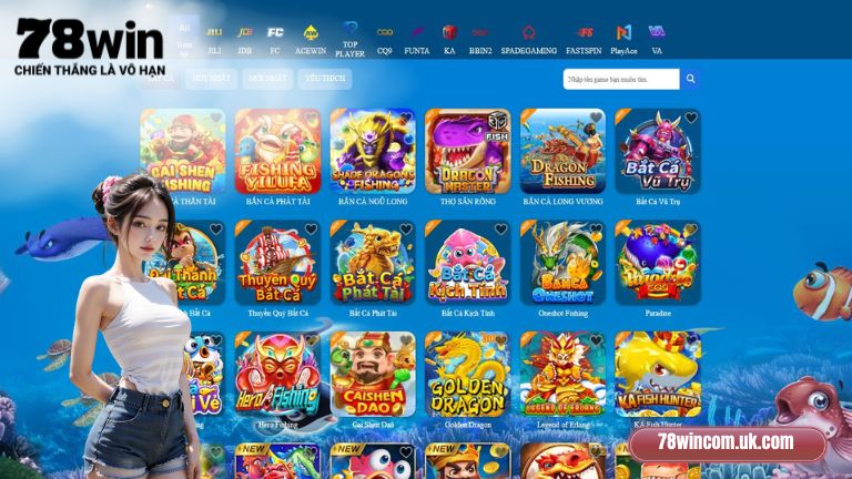 Bắn cá 78Win đem tới hành trình giải trí dưới đáy đại dương đầy màu sắc