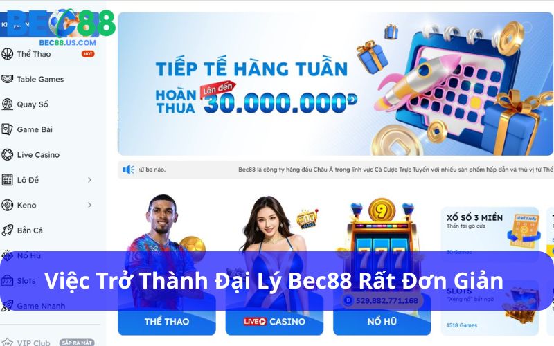 Hướng dẫn đăng ký làm Đại Lý Bec88 chi tiết